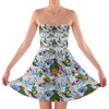 Sweetheart Strapless Skater Dress - Robin Hood