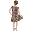 Girls Short Sleeve Skater Dress - Mulan Sketched