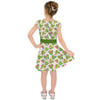 Girls Short Sleeve Skater Dress - Mickey & Minnie Topiaries