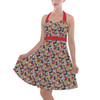 Halter Vintage Style Dress - Mickey Mouse Sketched