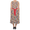 Belted Chiffon Midi Dress - Mickey Mouse Sketched