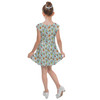 Girls Cap Sleeve Pleated Dress - Seven Dwarfs Sketched