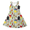 Girls Sleeveless Dress - Snow White And The Seven Dwarfs Sketched