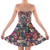 Sweetheart Strapless Skater Dress - Wreck It Ralph Sketched