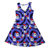 Girls Sleeveless Dress - Jack Skellington with Santa Hat