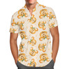 Men's Button Down Short Sleeve Shirt - Happy Mouse Pumpkins