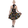 Halter Vintage Style Dress - Watercolor Disney Halloween Friends