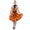 Halter Vintage Style Dress - Disney Carved Pumpkins