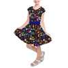 Girls Short Sleeve Skater Dress - Disney Villain Icons