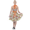 Halter Vintage Style Dress - Floral Pumpkin Mouse Ears