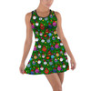 Cotton Racerback Dress - Disney Christmas Baubles on Green