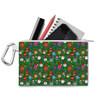 Canvas Zip Pouch - Disney Christmas Baubles on Green
