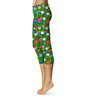 Sport Capri Leggings - Disney Christmas Baubles on Green