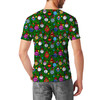 Men's Cotton Blend T-Shirt - Disney Christmas Baubles on Green