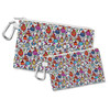 Canvas Zip Pouch - Disney Christmas Baubles on White