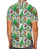 Men's Button Down Short Sleeve Shirt - Mickey & Friends Christmas Decorations