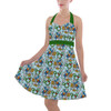 Halter Vintage Style Dress - Donald Duck & the Christmas Lights