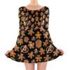 Longsleeve Skater Dress - Superhero Gingerbread Cookies