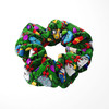 Velvet Scrunchie - Disney Christmas Baubles on Green