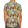Men's Button Down Short Sleeve Shirt - Sketched Cute Star Wars Characters