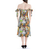 Strapless Bardot Midi Dress - Sketched Cute Star Wars Characters