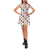 Short Sleeve Dress - Buffalo Plaid Mouse Ears Christmas