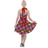 Halter Vintage Style Dress - Funny Mouse Ornament Reflections