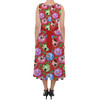 Belted Chiffon Midi Dress - Funny Mouse Ornament Reflections