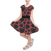 Girls Short Sleeve Skater Dress - Vader Valentine