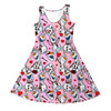 Girls Sleeveless Dress - Sketched Olaf Valentine's Day