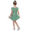 Girls Cap Sleeve Pleated Dress - Sketched Olaf St. Patrick's Day