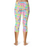 Sport Capri Leggings - Neon Floral Stitch & Angel