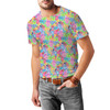Men's Sport Mesh T-Shirt - Neon Floral Stitch & Angel