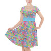 Sweetheart Midi Dress - Neon Floral Stitch & Angel