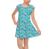 Girls Cap Sleeve Pleated Dress - Neon Floral Baloo