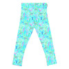 Girls' Leggings - Neon Floral Baby Turtle Squirt