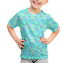 Youth Cotton Blend T-Shirt - Neon Floral Baby Turtle Squirt