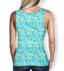 Women's Tank Top - Neon Floral Baby Turtle Squirt