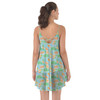 Beach Cover Up Dress - Neon Floral Tangerine Goofy & Pluto