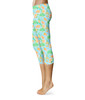 Sport Capri Leggings - Neon Floral Tangerine Goofy & Pluto