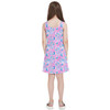 Girls Sleeveless Dress - Neon Floral Jellyfish