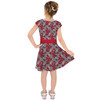 Girls Short Sleeve Skater Dress - Superhero Stitch - Deadpool