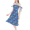 Strapless Bardot Midi Dress - Superhero Stitch - Spiderman