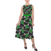 Belted Chiffon Midi Dress - Superhero Stitch - Hulk