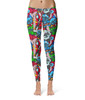 Sport Leggings - Superhero Stitch - All Heroes Stacked