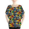 Batwing Chiffon Top - Superhero Stitch - Comic Book