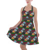 Halter Vintage Style Dress - Superhero Stitch - Superhero Badges