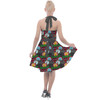 Halter Vintage Style Dress - Superhero Stitch - Superhero Badges