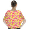 Batwing Chiffon Top - Neon Tropical Floral Mickey & Friends