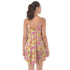 Beach Cover Up Dress - Neon Tropical Floral Mickey & Friends